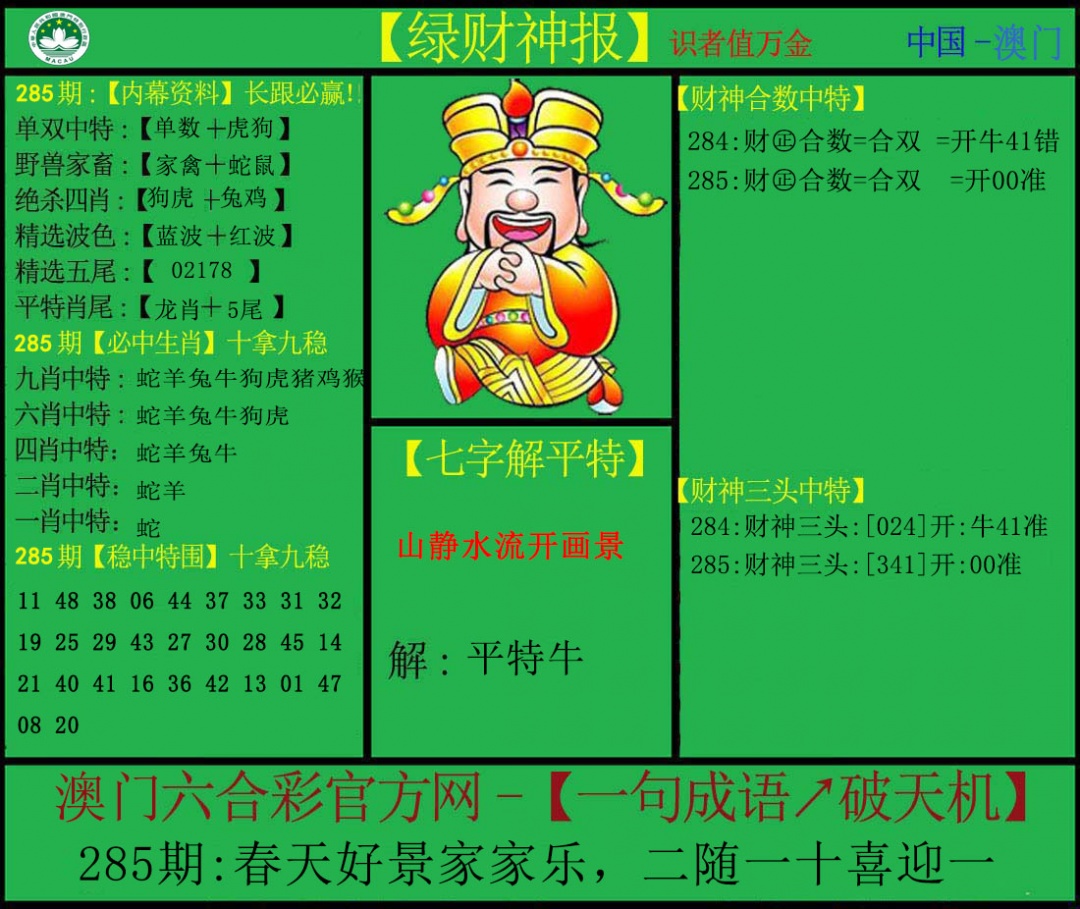 285期绿财神[图]
