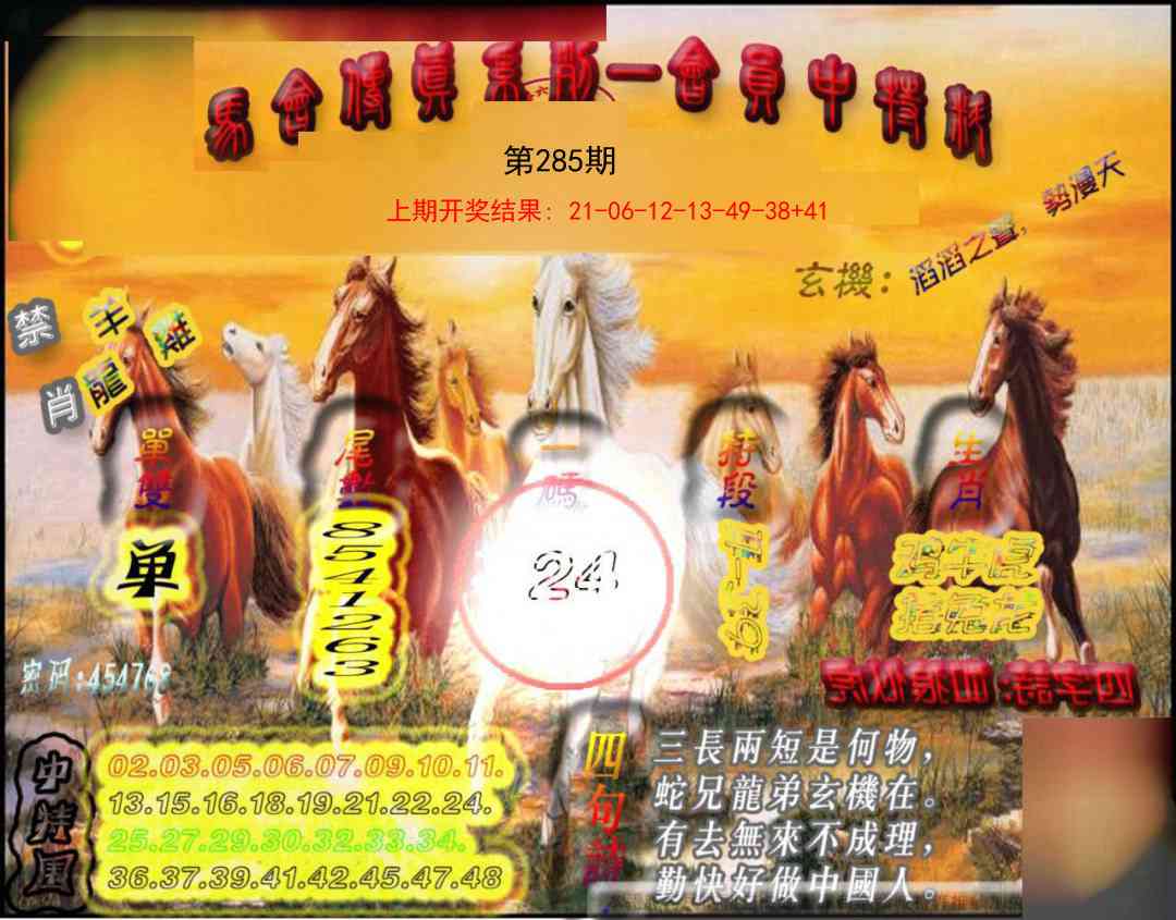 285期马会传真-会员报[图]