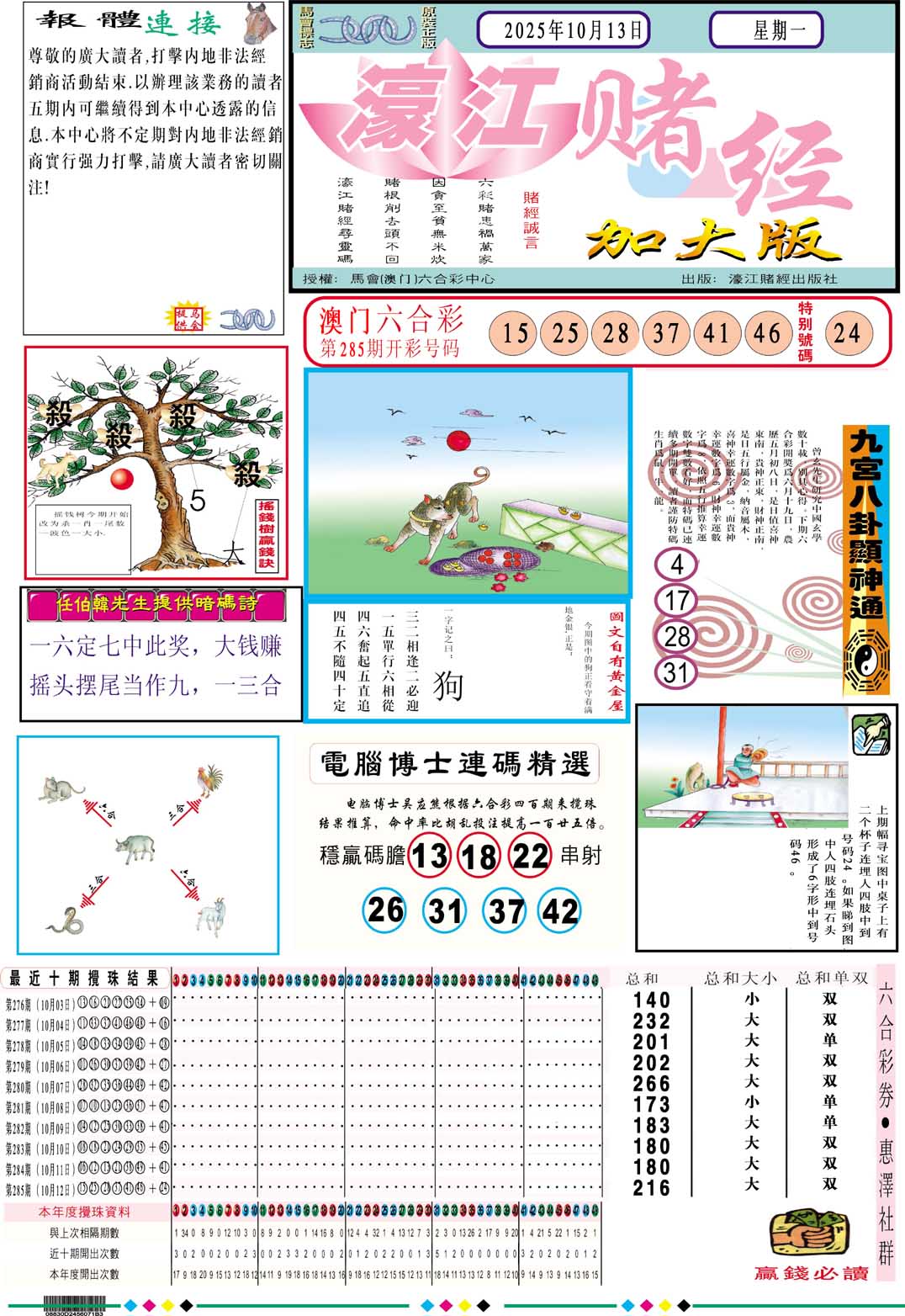286期濠江赌经A加大版[图]