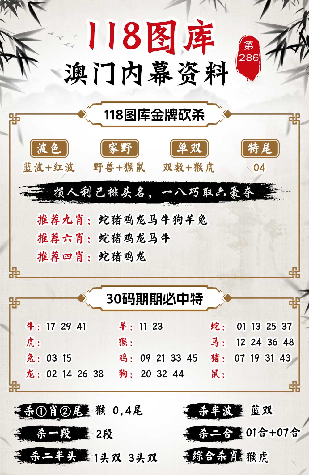 286期118内幕资料[图]