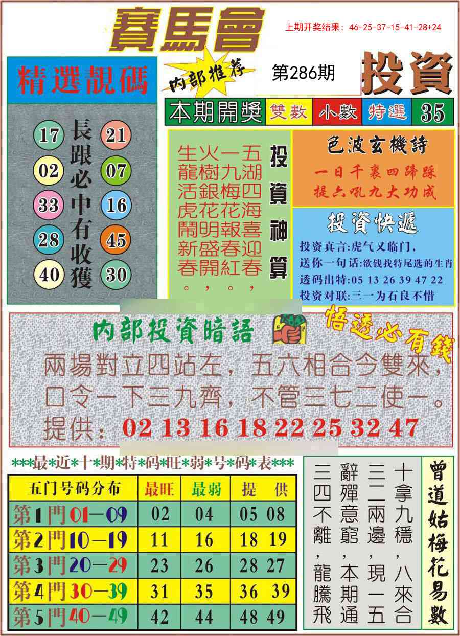 286期马会投资[图]