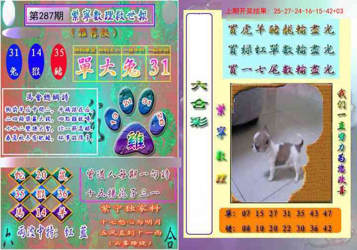 287期数理救世报[图]