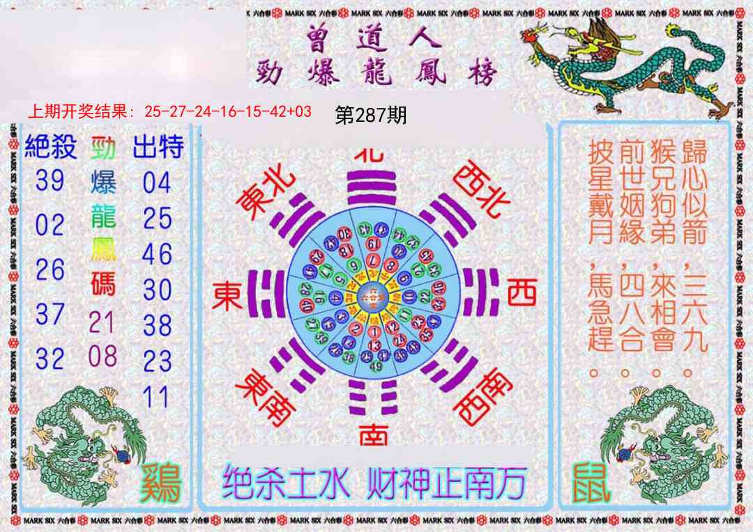 287期曾道人劲爆龙凤榜[图]