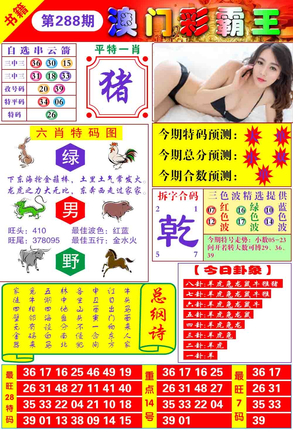 288期澳门彩霸王[图]