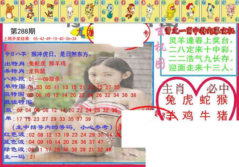288期特码生肖图[图]