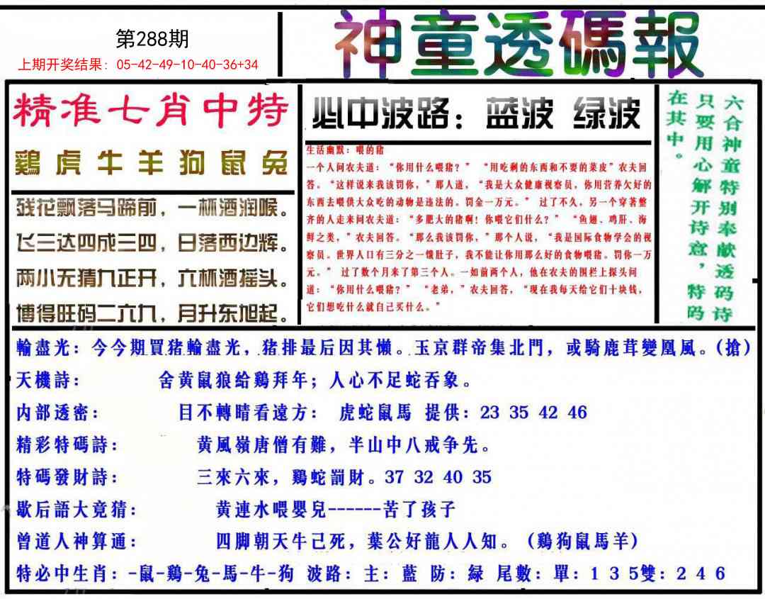 288期神童透码报[图]