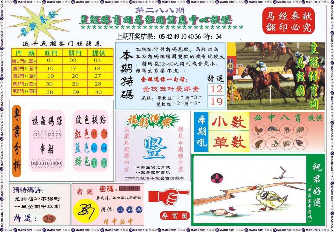 288期体育网马经图[图]