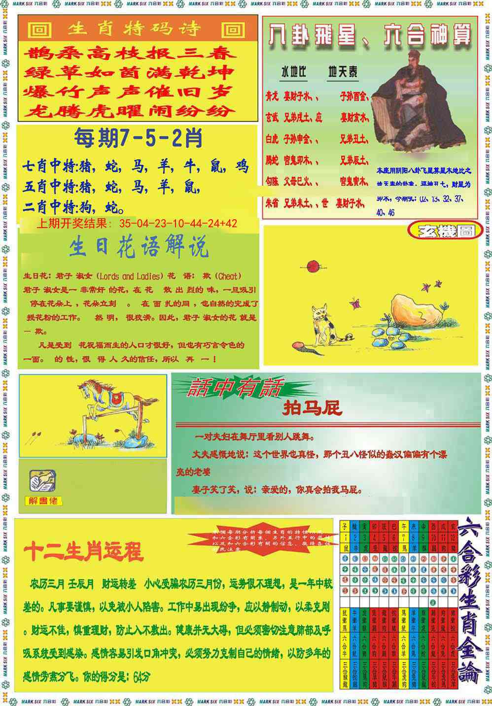 290期九龍马经B(推荐)[图]