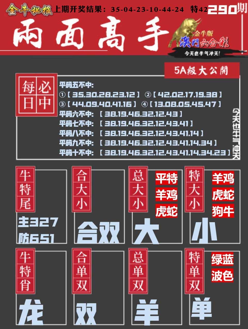 290期金牛两面高手[图]