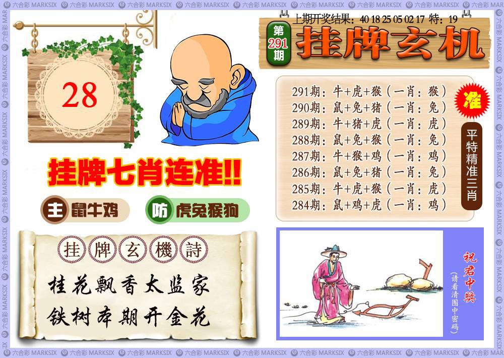 291期挂牌玄机[图]