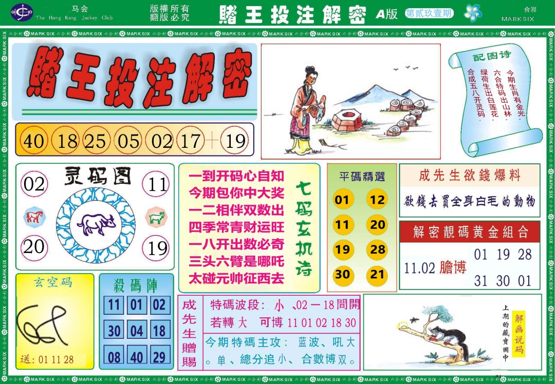 291期赌王投注解密[图]
