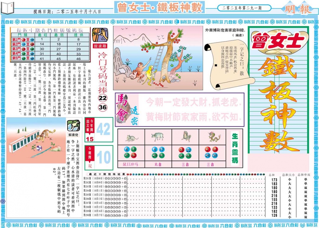 291期曾女士铁板神数A[图]