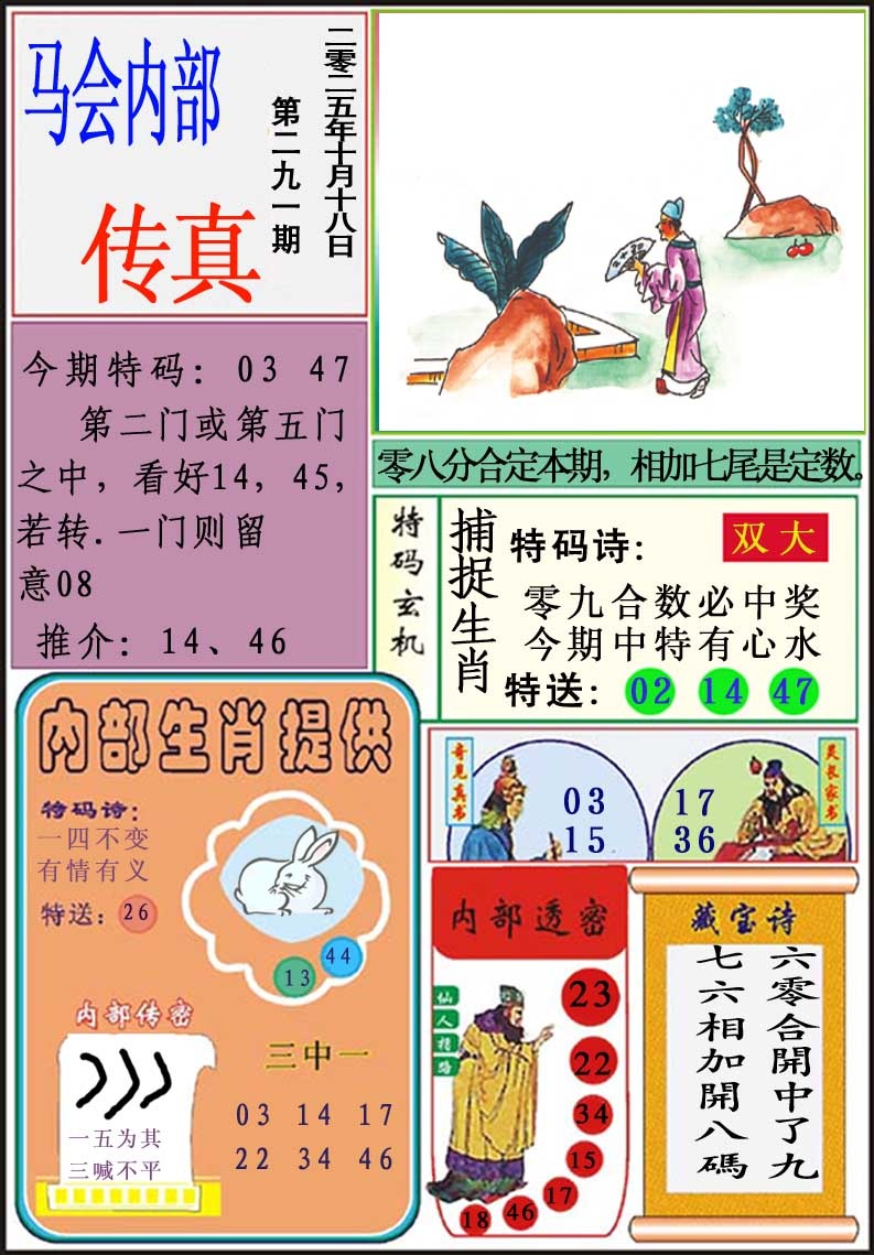 291期马会内部传真[图]
