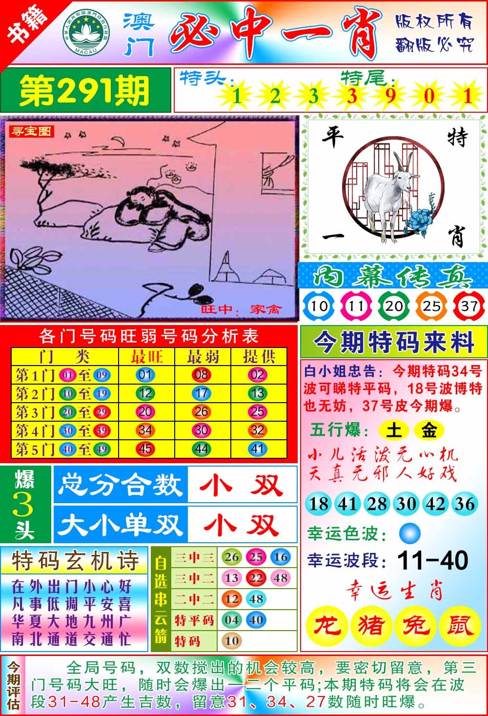 291期澳门玄机一特[图]