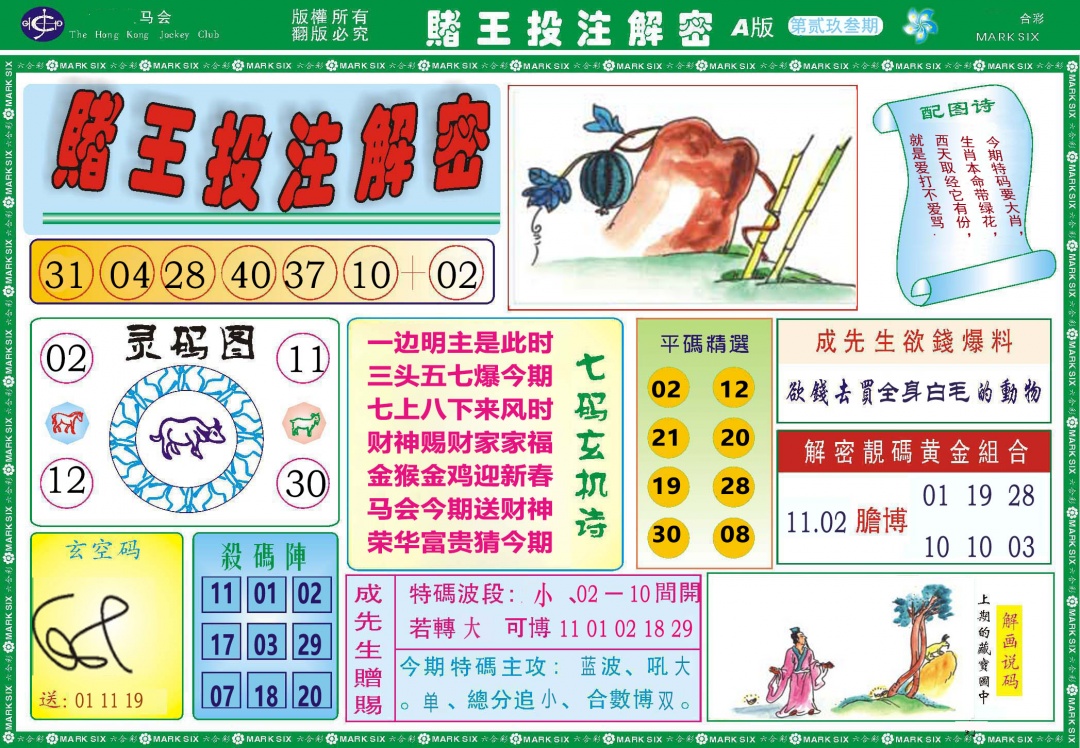 293期赌王投注解密[图]