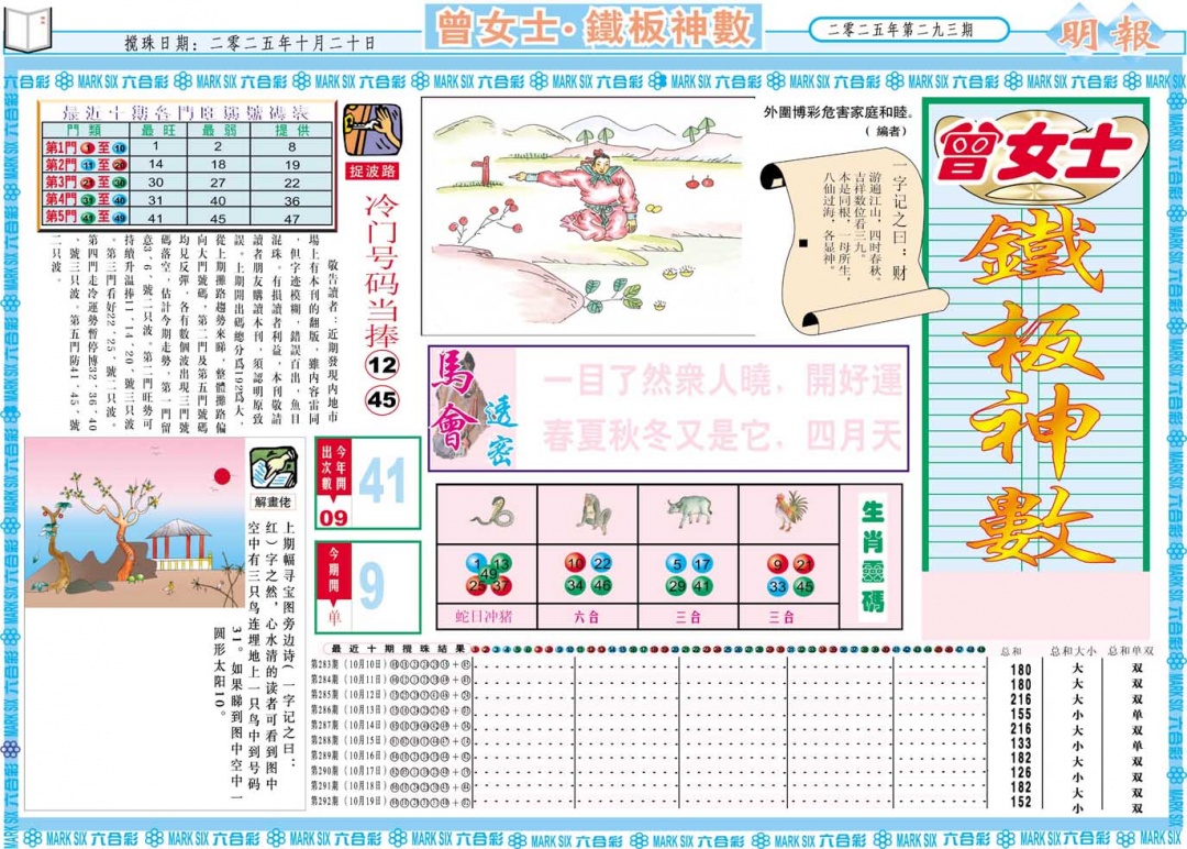 293期曾女士铁板神数A[图]