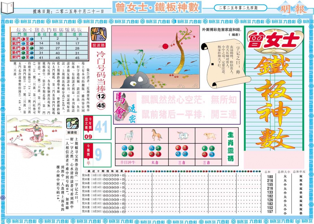 294期曾女士铁板神数A[图]