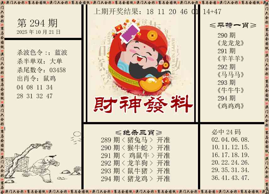 294期财神发料[图]