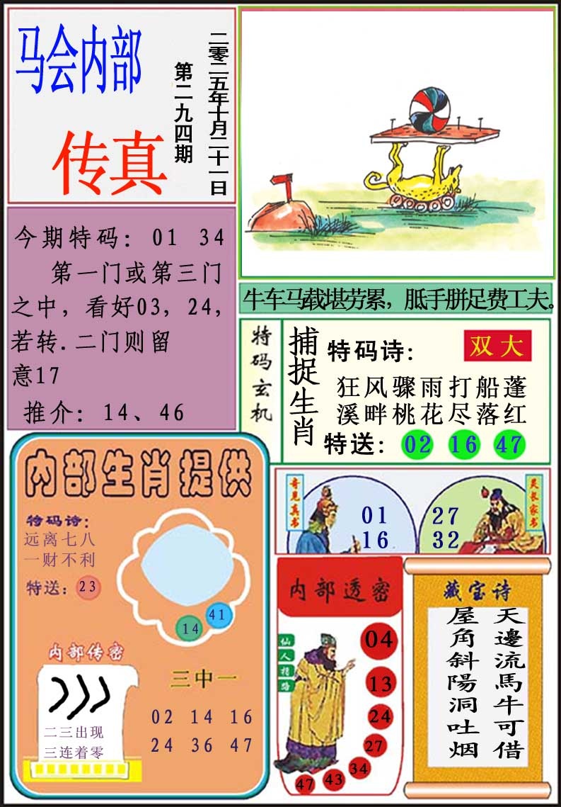 294期马会内部传真[图]