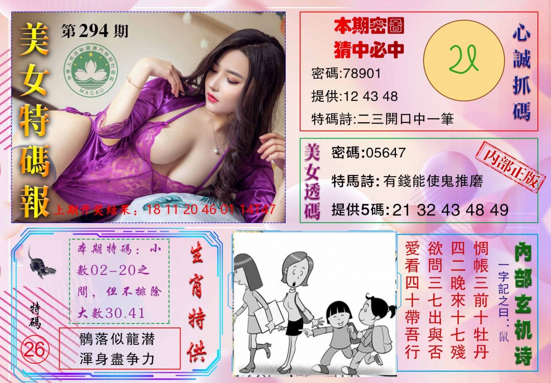 294期美女特码报[图]