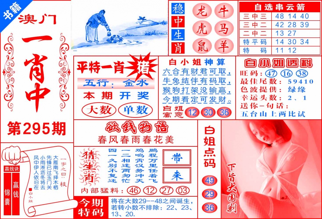 295期澳门锦囊宝典[图]