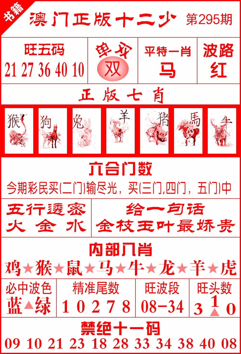 295期澳门十二少[图]