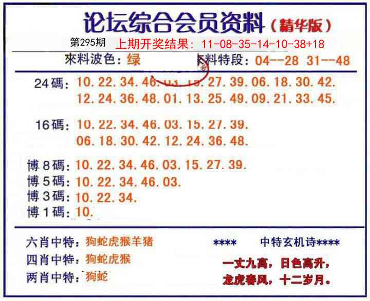 295期综合会员资料[图]