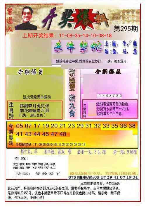 295期开奖爆料(新图推荐)[图]