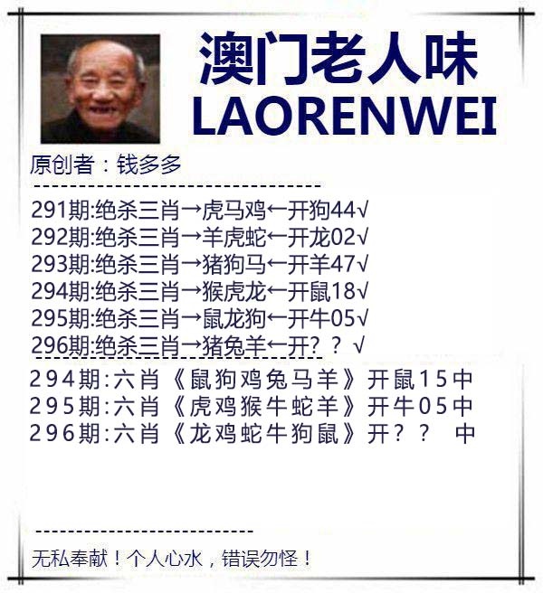 296期澳门老人味[图]