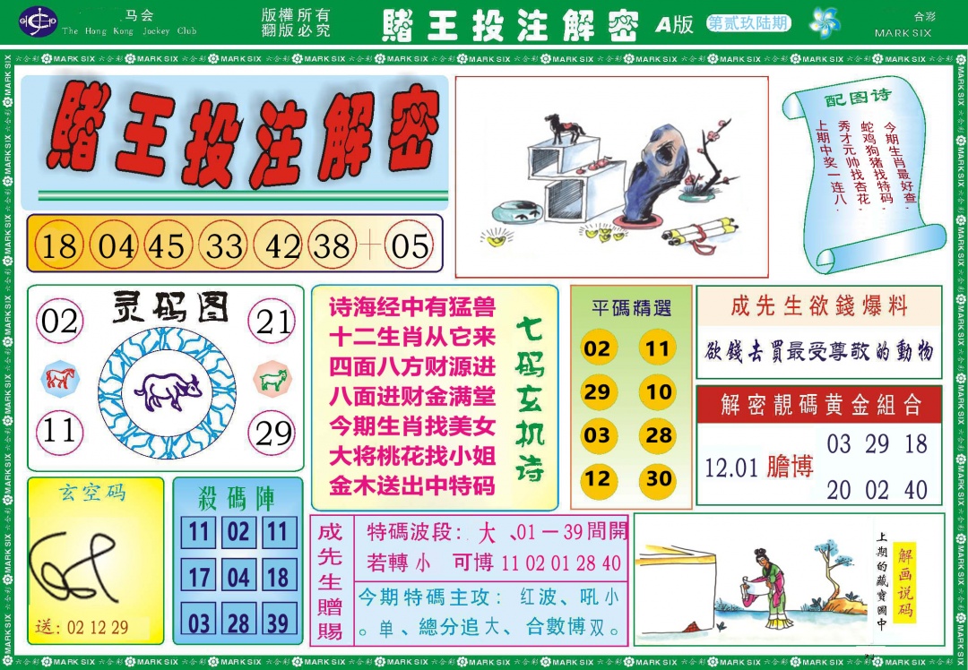 296期赌王投注解密[图]