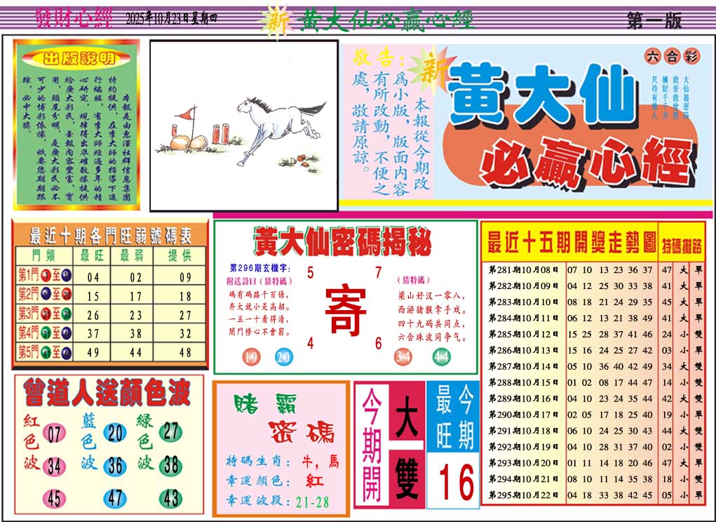 296期黄大仙必赢心经A[图]