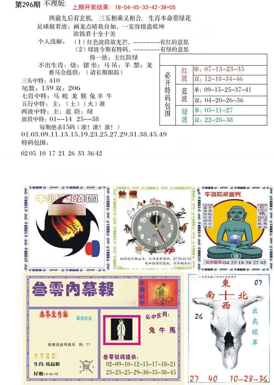 296期五鬼正宗会员综合资料B[图]