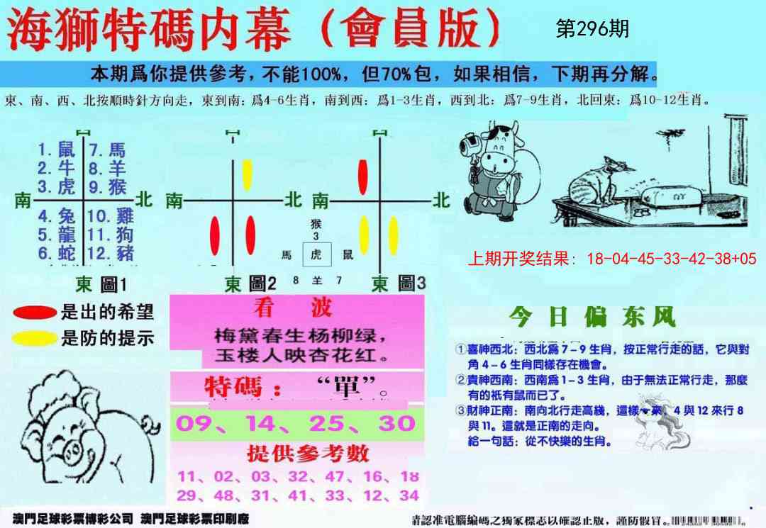 296期另版海狮特码内幕报[图]