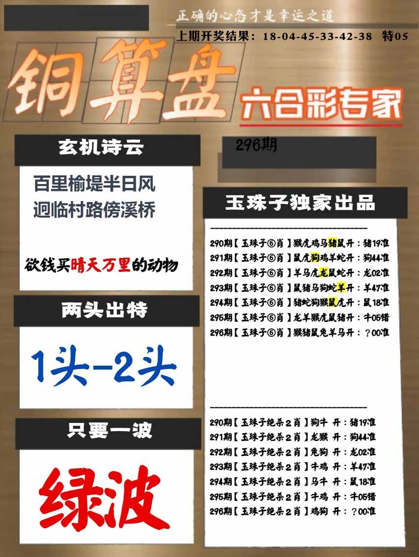 296期白小姐心水[图]