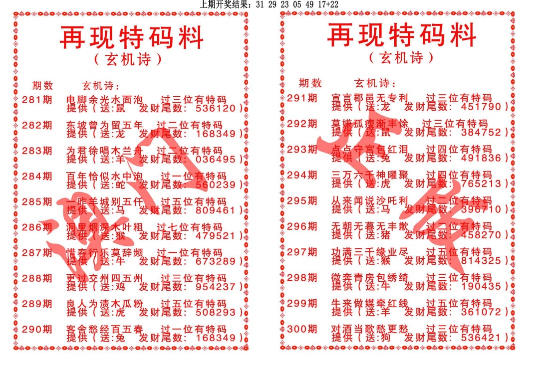 297期再现特码料[图]