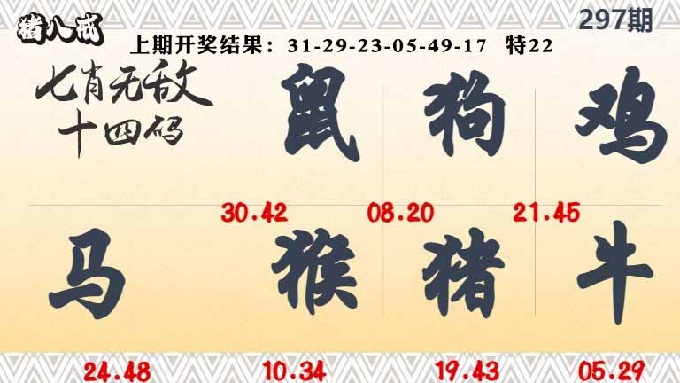 297期七肖无敌14码[图]