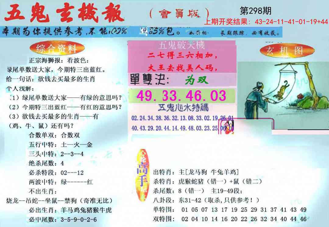 298期新五鬼玄机[图]