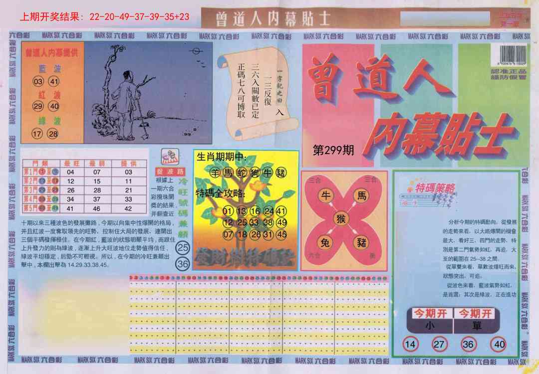 299期曾道人内幕贴士A[图]