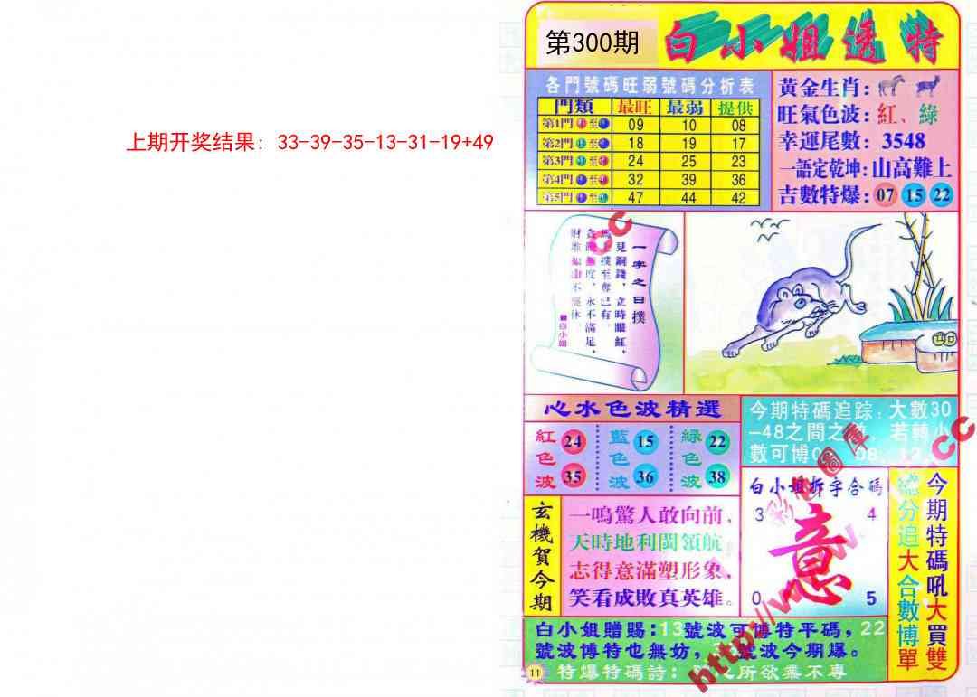 300期白小姐透特[图]