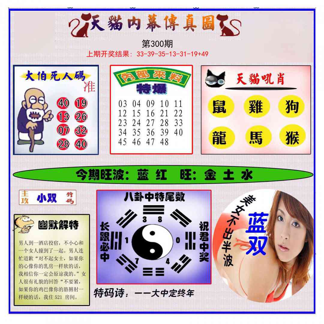 300期内幕传真图[图]