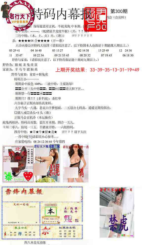 300期特码内幕报[图]