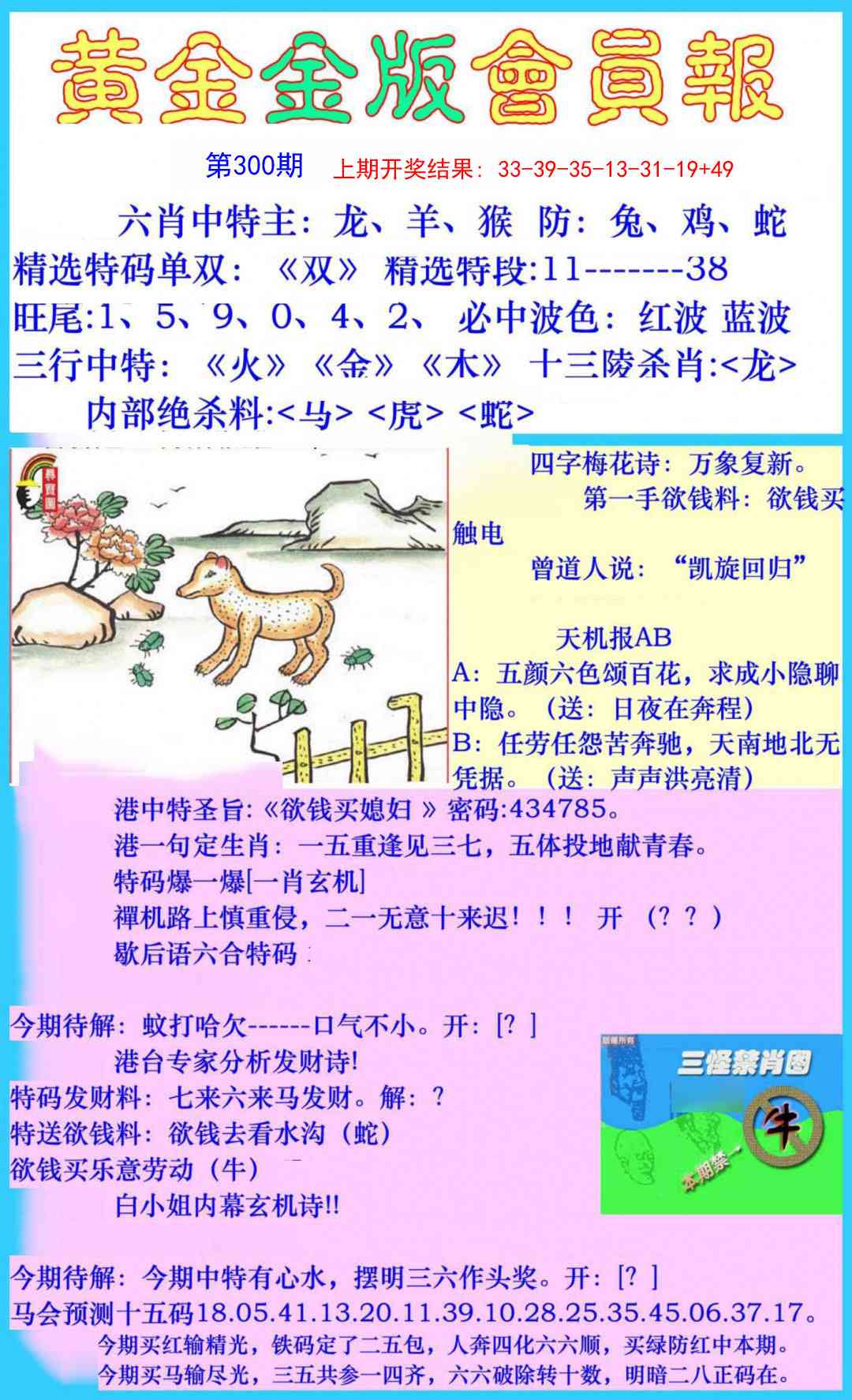 300期黄金金版会员报[图]