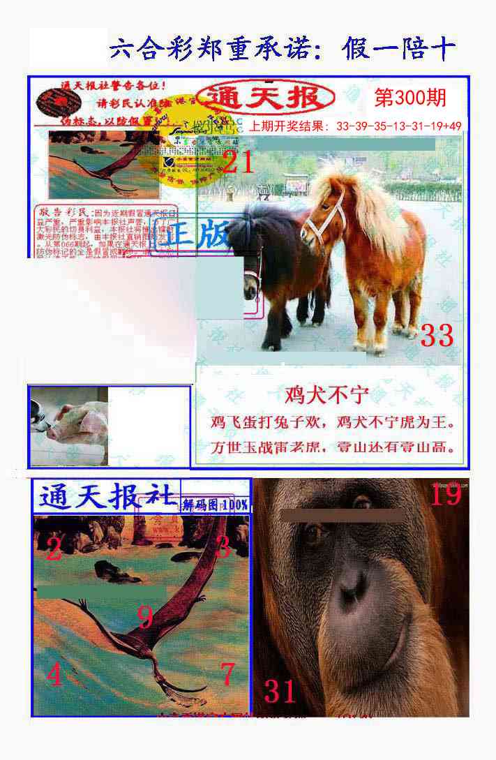 300期假一陪十通天报[图]