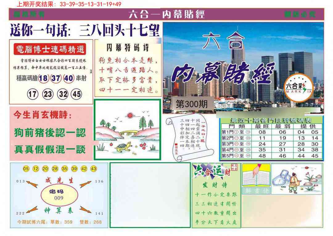 300期内幕赌经[图]