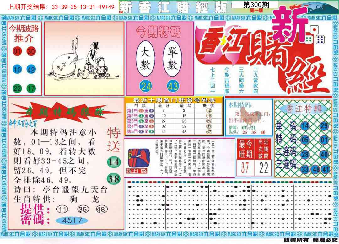 300期新香江赌经A[图]