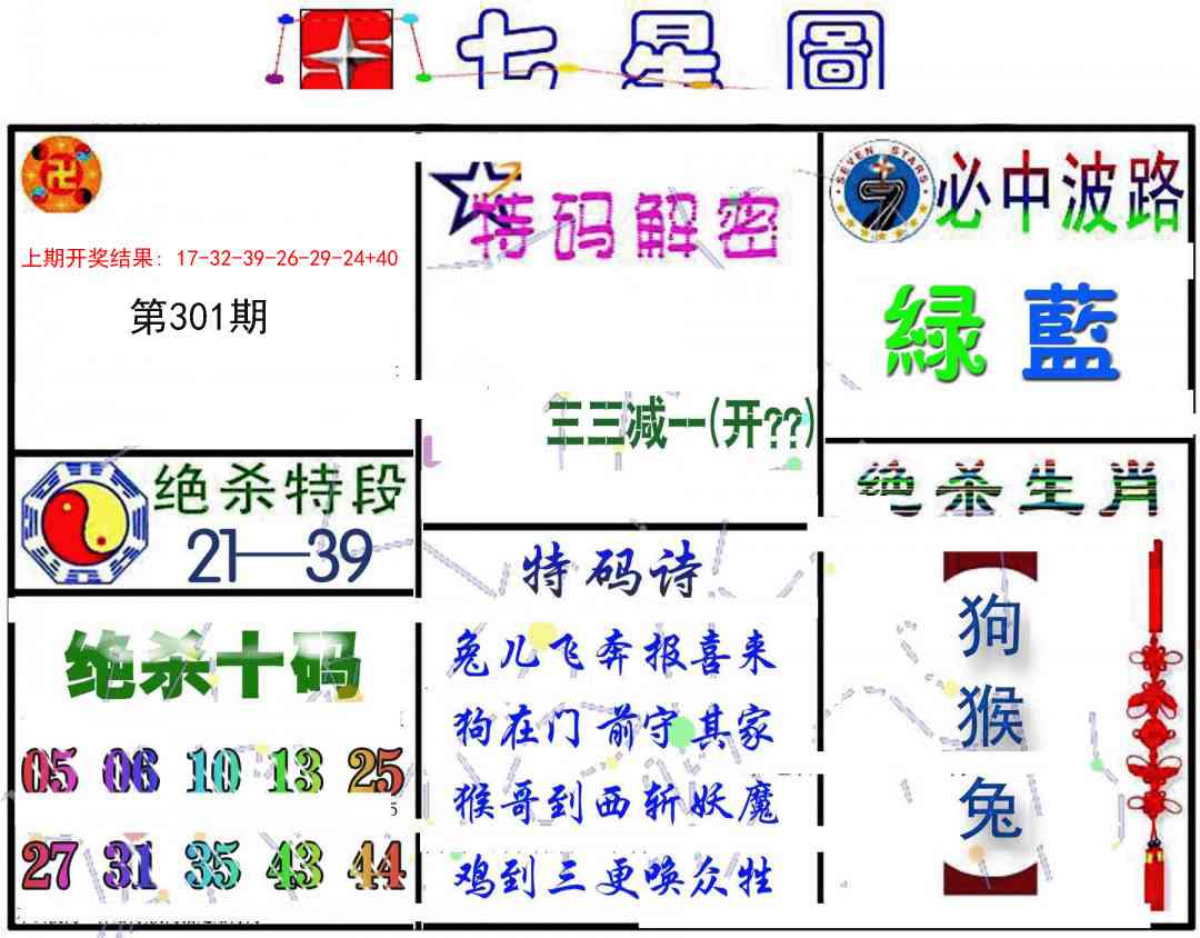 301期七星图B[图]