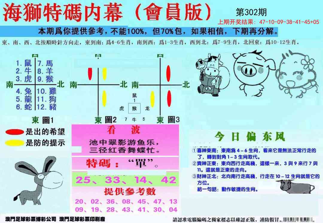 302期另版海狮特码内幕报[图]