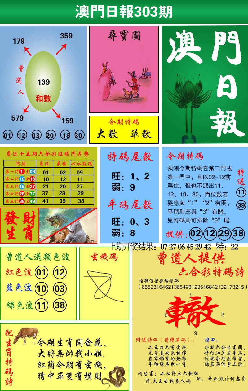 303期澳门日报[图]