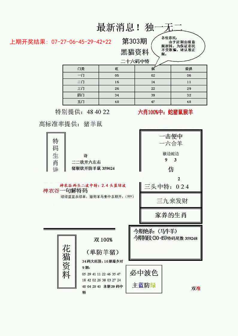 303期独一无二(正)[图]