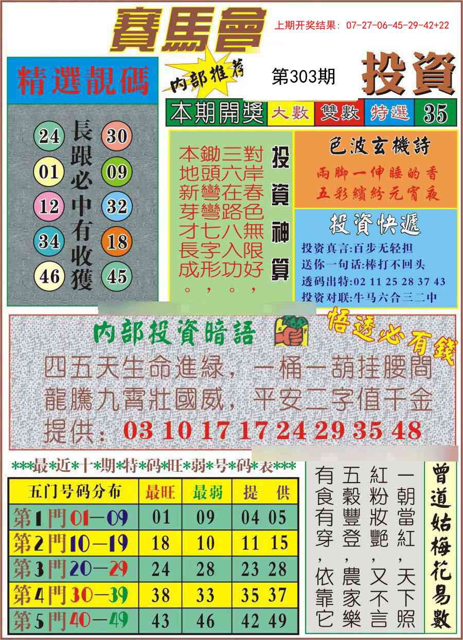 303期马会投资[图]